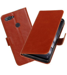 Hoesje voor XiaoMi Mi 8 Lite Pull-Up Booktype Bruin Hoesje voor XiaoMi Mi 8 Lite Pull-Up Booktype Bruin