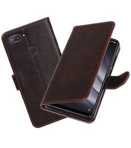 Hoesje voor XiaoMi Mi 8 Lite Pull-Up Booktype Mocca Hoesje voor XiaoMi Mi 8 Lite Pull-Up Booktype Mocca