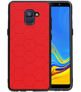 Hexagon Hard Case voor Samsung Galaxy A8 Plus 2018 Rood Hexagon Hard Case voor Samsung Galaxy A8 Plus 2018 Rood