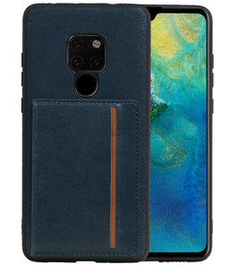Staand Back Cover 1 Pasjes voor Huawei Mate 20 Navy Staand Back Cover 1 Pasjes voor Huawei Mate 20 Navy
