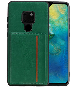 Staand Back Cover 1 Pasjes voor Huawei Mate 20 Groen Staand Back Cover 1 Pasjes voor Huawei Mate 20 Groen