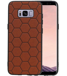 Hexagon Hard Case voor Samsung Galaxy S8 Bruin