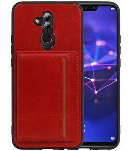 Staand Back Cover 1 Pasjes voor Huawei Mate 20 Lite Rood Staand Back Cover 1 Pasjes voor Huawei Mate 20 Lite Rood