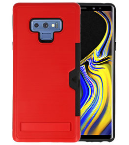 Rood Tough Armor Kaarthouder Stand Hoesje voor Samsung Note 9 Rood Tough Armor Kaarthouder Stand Hoesje voor Samsung Note 9