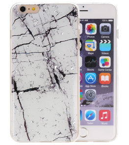 Marble Wit Print Hardcase voor iPhone 6 Plus