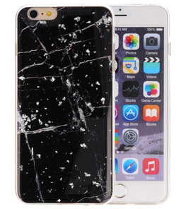 Marble Zwart Print Hardcase iPhone 6 Plus