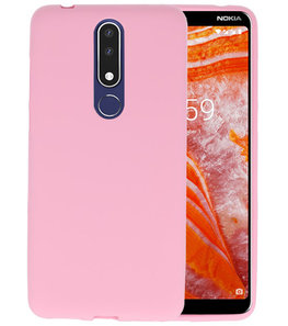 Roze Color TPU Hoesje voor Nokia 3.1 Plus