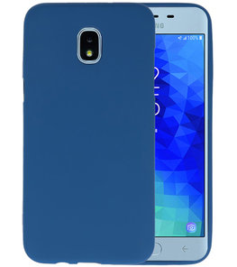 Navy Color TPU Hoesje voor Samsung Galaxy J3 2018 Navy Color TPU Hoesje voor Samsung Galaxy J3 2018