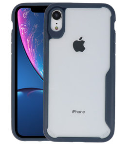 Navy Focus Transparant Hard Cases voor iPhone XR