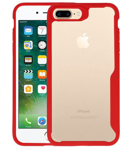 Rood Focus Transparant Hard Cases voor iPhone 7 / 8 Plus