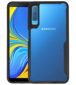 Zwart Focus Transparant Hard Cases voor Samsung Galaxy A7 2018