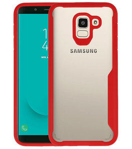 Rood Focus Transparant Hard Cases Samsung Galaxy J6
