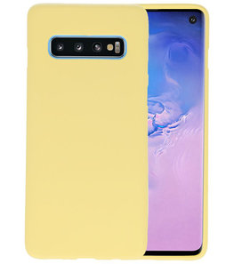 Color TPU Hoesje voor Samsung Galaxy S10 Geel