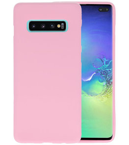 Color TPU Hoesje voor Samsung Galaxy S10 Plus Roze Color TPU Hoesje voor Samsung Galaxy S10 Plus Roze