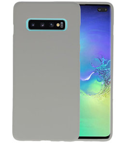 Color TPU Hoesje voor Samsung Galaxy S10 Plus Grijs Color TPU Hoesje voor Samsung Galaxy S10 Plus Grijs