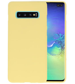 Color TPU Hoesje voor Samsung Galaxy S10 Plus Geel Color TPU Hoesje voor Samsung Galaxy S10 Plus Geel