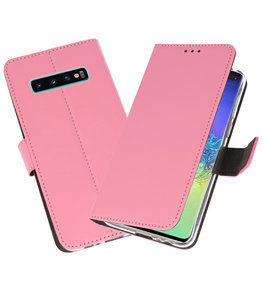 Wallet Cases Hoesje voor Samsung Galaxy S10 Plus Roze Wallet Cases Hoesje voor Samsung Galaxy S10 Plus Roze