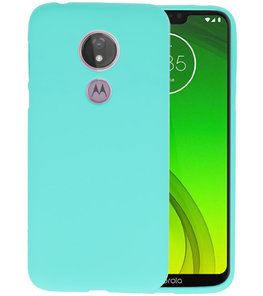 Color TPU Hoesje voor Motorola Moto G7 Power Turquoise