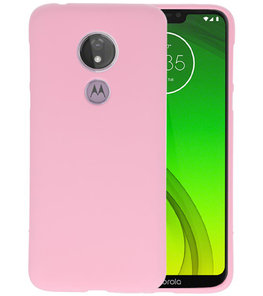 Color TPU Hoesje voor Motorola Moto G7 Power Roze