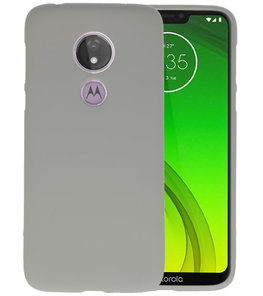 Color TPU Hoesje voor Motorola Moto G7 Power Grijs
