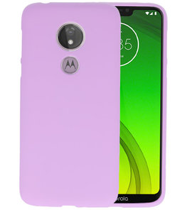 Color TPU Hoesje voor Motorola Moto G7 Power Paars