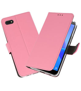 Wallet Cases Hoesje voor Huawei Y5 Lite 2018 Roze Wallet Cases Hoesje voor Huawei Y5 Lite 2018 Roze