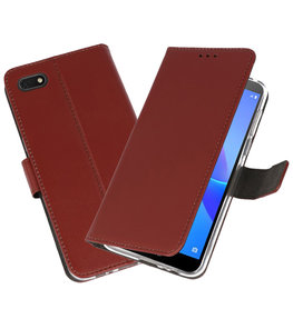 Wallet Cases Hoesje voor Huawei Y5 Lite 2018 Bruin Wallet Cases Hoesje voor Huawei Y5 Lite 2018 Bruin