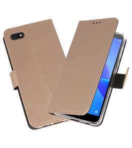 Wallet Cases Hoesje voor Huawei Y5 Lite 2018 Goud Wallet Cases Hoesje voor Huawei Y5 Lite 2018 Goud
