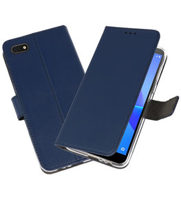 Wallet Cases Hoesje voor Huawei Y5 Lite 2018 Navy Wallet Cases Hoesje voor Huawei Y5 Lite 2018 Navy