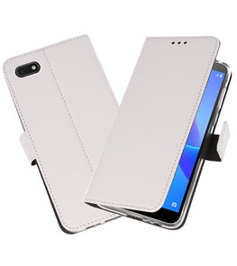 Wallet Cases Hoesje voor Huawei Y5 Lite 2018 Wit Wallet Cases Hoesje voor Huawei Y5 Lite 2018 Wit