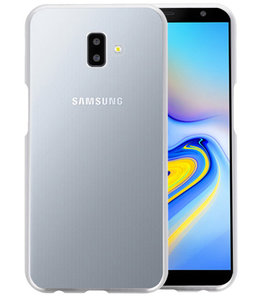 Magnetic Back Cover voor Galaxy J6 Plus Zilver - Transparan