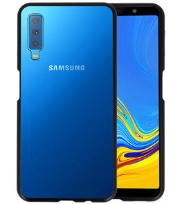 Magnetic Back Cover voor Galaxy A7 2018 Zwart - Transparant