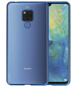 Magnetic Back Cover voor Mate 20 X Blauw - Transparant Magnetic Back Cover voor Mate 20 X Blauw - Transparant