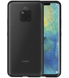 Magnetic Back Cover voor Mate 20 Pro Zwart - Transparant