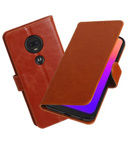 Motief Bookstyle Hoesje voor Motorola Moto G7 - G7 Plus Bruin Motief Bookstyle Hoesje voor Motorola Moto G7 - G7 Plus Bruin