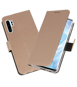 Booktype Wallet Cases Hoesje voor Huawei P30 Pro Goud