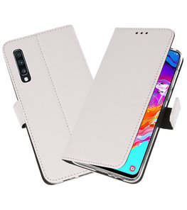 Booktype Wallet Cases Hoesje voor Samsung Galaxy A70 Wit