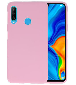 Color TPU Hoesje voor Huawei P30 Lite Roze