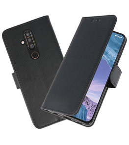 Bookstyle Wallet Cases Hoesje voor Nokia X71 Zwart