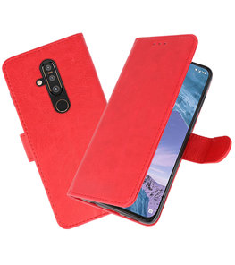 Bookstyle Wallet Cases Hoesje voor Nokia X71 Rood