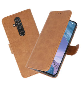 Bookstyle Wallet Cases Hoesje voor Nokia X71 Bruin