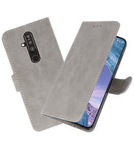 Bookstyle Wallet Cases Hoesje voor Nokia X71 Grijs