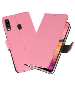 Wallet Cases Hoesje voor Samsung Galaxy A20 Roze Wallet Cases Hoesje voor Samsung Galaxy A20 Roze