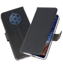Wallet Cases Hoesje voor Nokia 9 PureView Zwart