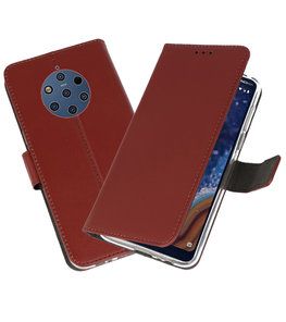 Wallet Cases Hoesje voor Nokia 9 PureView Bruin