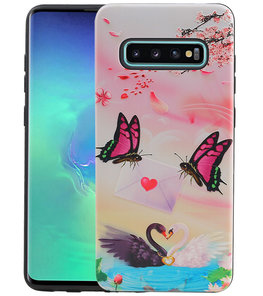 Vlinder Design Hardcase Backcover voor Samsung Galaxy S10