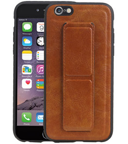 Grip Stand Hardcase Backcover voor iPhone 6 Bruin Grip Stand Hardcase Backcover voor iPhone 6 Bruin