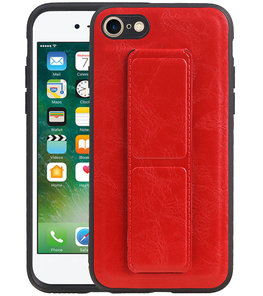 Grip Stand Hardcase Backcover voor iPhone SE 2020 / 8 / 7 Rood Grip Stand Hardcase Backcover voor iPhone SE 2020 / 8 / 7 Rood