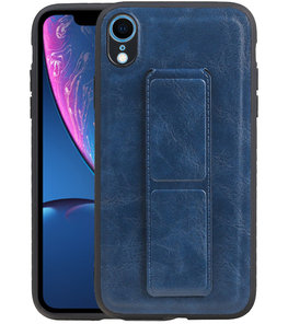 Grip Stand Hardcase Backcover voor iPhone XR Blauw