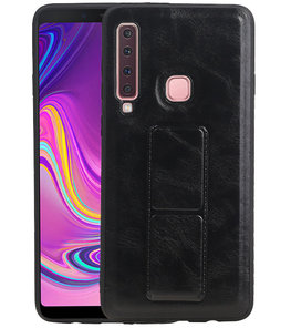 Grip Stand Hardcase Backcover voor Samsung Galaxy A9 (2018) Zwart Grip Stand Hardcase Backcover voor Samsung Galaxy A9 (2018) Zwart